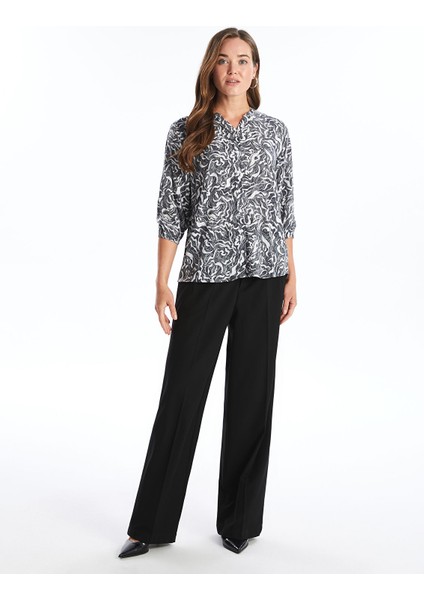 Yeni Sezon Kaçık Yaka Desenli Kadın Bluz modelleri