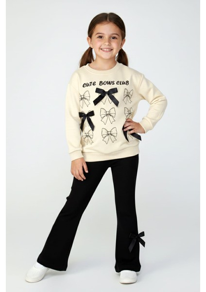 Kız Fiyonklu Tayt Takım 25KDMB9886