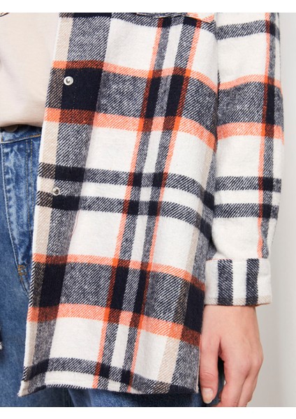 Yeni Sezon Ekose Uzun Kollu Oversize Gabardin Kadın Oduncu Gömlek Ceket fırsatları