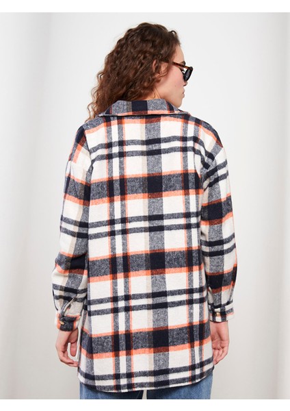 Yeni Sezon Ekose Uzun Kollu Oversize Gabardin Kadın Oduncu Gömlek Ceket indirimleri