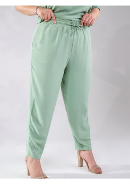 Kadın Büyük Beden Önü Patlı Gipeli Yeşil Takım fiyatları