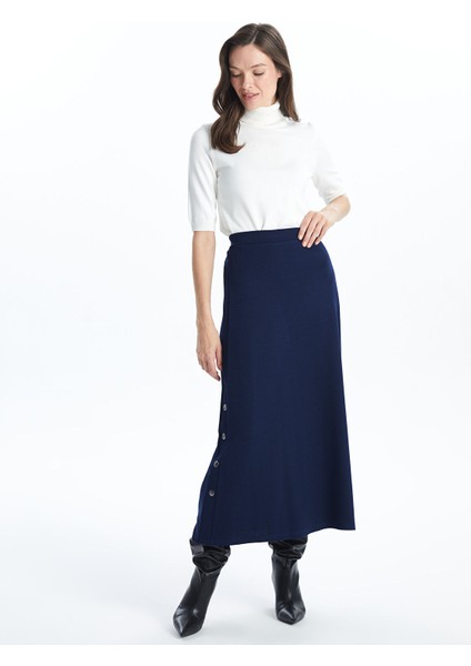 Yeni Sezon Beli Lastikli Desenli Kadın Etek