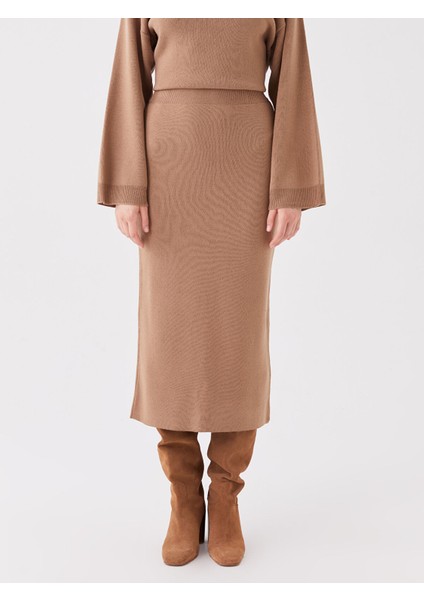 Yeni Sezon Kadın Beli Lastikli Düz Etek fırsatları