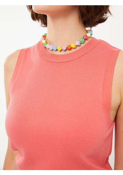 Yeni Sezon Kadın Bisiklet Yaka Düz Kolsuz Triko Kazak fırsatları