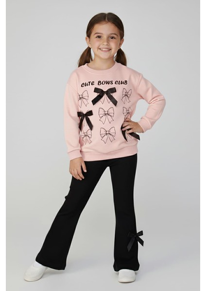 Kız Fiyonklu Tayt Takım 25KDMB9886