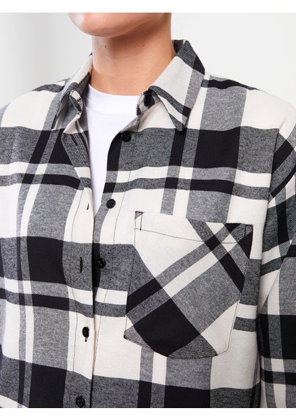 Yeni Sezon Ekose Oversize Kadın Oduncu Gömlek fırsatları