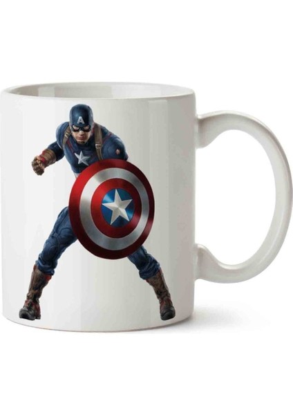 Captain Amerika Kalkan Porselen Kupa Bardak