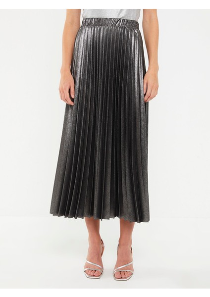 Yeni Sezon Beli Lastikli Düz Pileli Kadın Etek modelleri