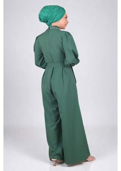 Inci Detaylı Tulum Elbise Zümrüt MSW19152-4 indirimleri