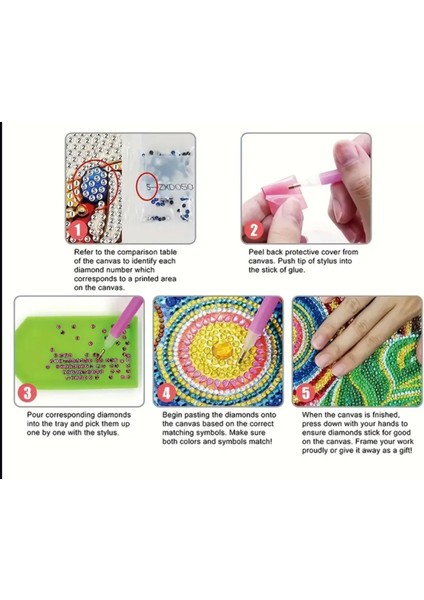 5d Elmas Mozaik Boyama Tablo Seti 25X25CM Element indirimleri