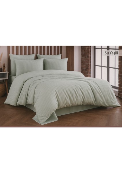 Premıum Su Yeşili Renk Pamuk Saten Çift Kişilik Nevresim Takımı Kutusuz fiyatları