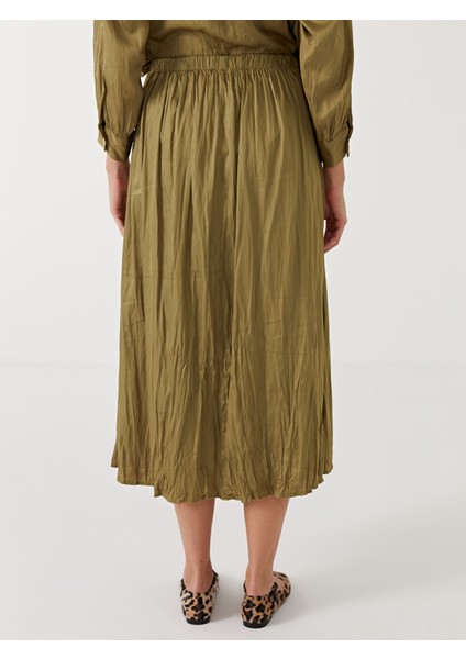 Yeni Sezon Beli Lastikli Saten Kadın Etek fırsatları