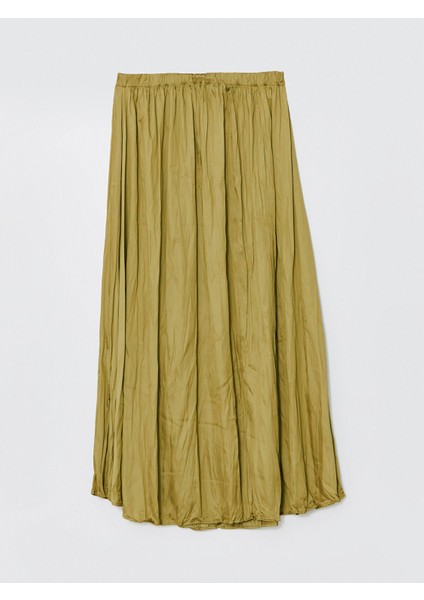 Yeni Sezon Beli Lastikli Saten Kadın Etek indirimleri