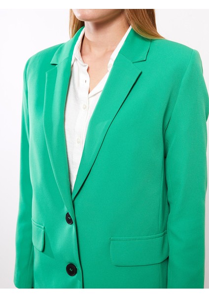 Yeni Sezon Önden Düğme Kapamalı Düz Uzun Kollu Kadın Blazer Ceket fırsatları