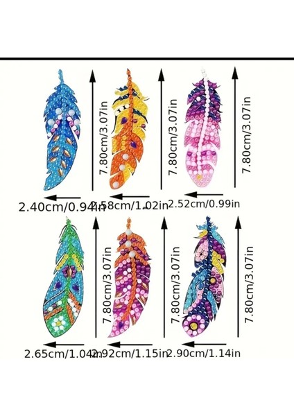 5 D Kendin Yap Anahtarlık 6 Lı Elmas Mozaik Boyama Seti modelleri