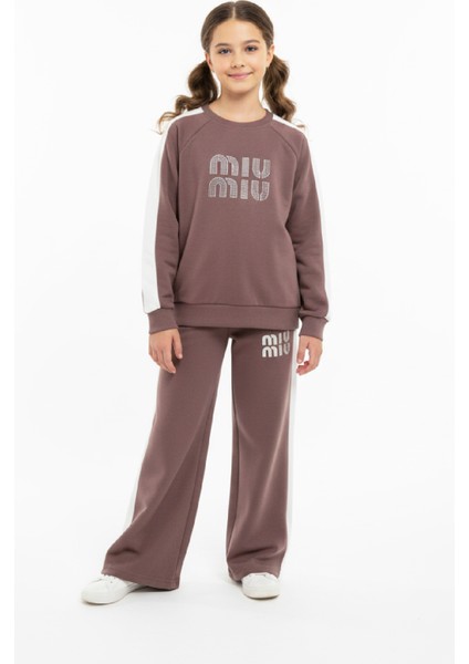 Kız Çocuk Oysho Kumaş Şerit Garni Detaylı Alt-Üst Takım 12302