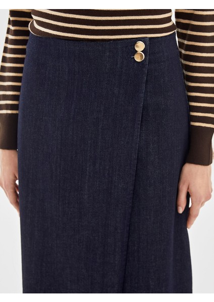 Yeni Sezon Standart Fit Kadın Jean Etek modelleri