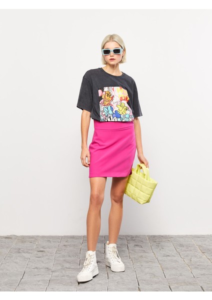 Yeni Sezon Beli Fermuarlı Düz A Kesim Kadın Etek modelleri