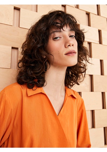 Yeni Sezon Düz Uzun Kollu Kadın Gömlek Elbise modelleri