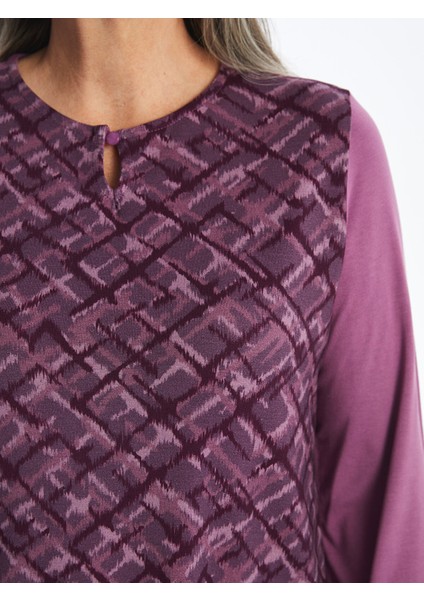 Yeni Sezon Bisiklet Yaka Desenli Kadın Bluz modelleri