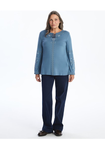 Yeni Sezon Bağlamalı Yaka Desenli Kadın Bluz fiyatları