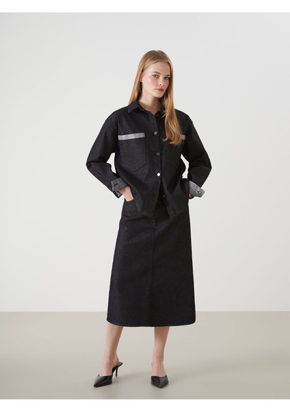 Yeni Sezon Standart Fit Kadın Jean Etek