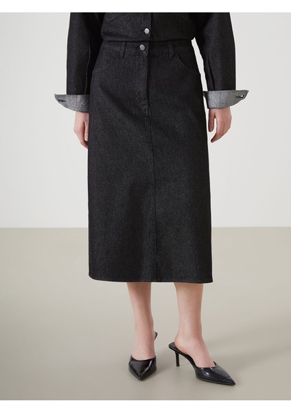 Yeni Sezon Standart Fit Kadın Jean Etek fiyatları