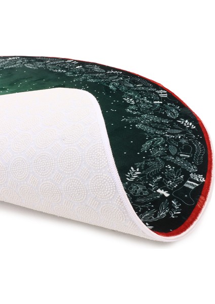 Yılbaşı Ağacı Altı Örtüsü | Yılbaşı Desenli Çam Ağacı Ayak Örtüsü Kaymaz Dot Tabanlı Halı | MIM0359 modelleri