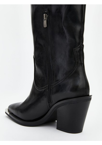 Yeni Sezon Deri Görünümlü Kadın Çizme indirimleri