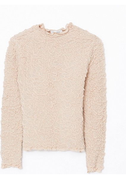 Yeni Sezon Dik Yaka Dokulu Kadın Triko Kazak indirimleri