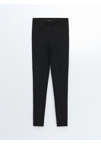 Yeni Sezon Beli Lastikli Taşlı Kadın Tayt indirimleri