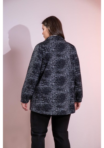 Büyük Beden Fermuarlı Ceket Siyah indirimleri
