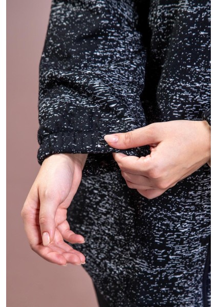 Büyük Beden Fermuarlı Ceket Siyah