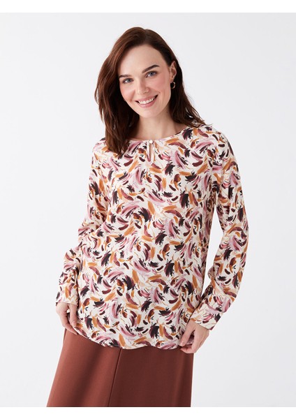 Yeni Sezon Bisiklet Yaka Desenli Uzun Kollu Kadın Bluz fiyatları