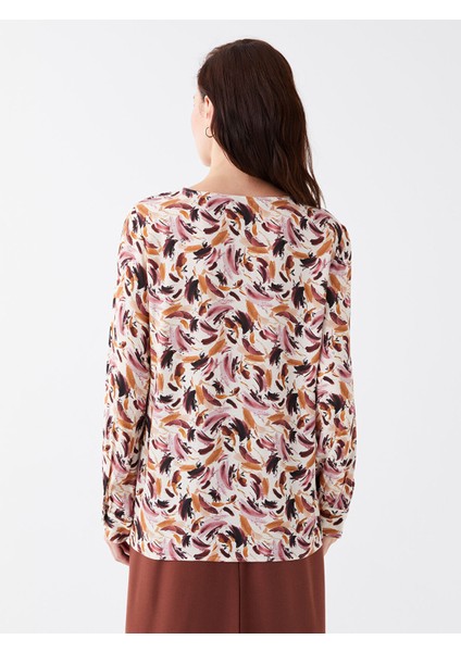 Yeni Sezon Bisiklet Yaka Desenli Uzun Kollu Kadın Bluz indirimleri