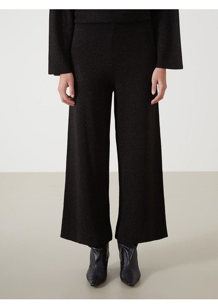 Yeni Sezon Beli Lastikli Parlak Görünümlü Kadın Triko Pantolon fiyatları