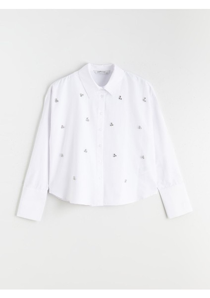 Yeni Sezon Taşlı Oversize Kadın Gömlek indirimleri