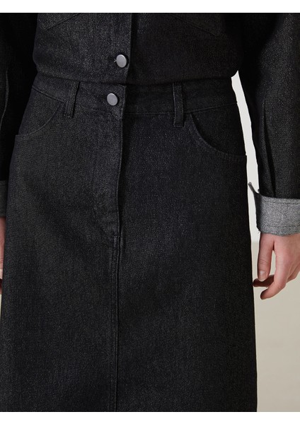 Yeni Sezon Standart Fit Kadın Jean Etek modelleri