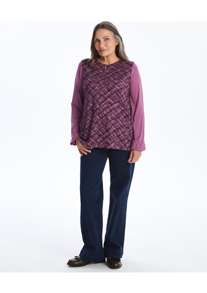 Yeni Sezon Bisiklet Yaka Desenli Kadın Bluz fiyatları