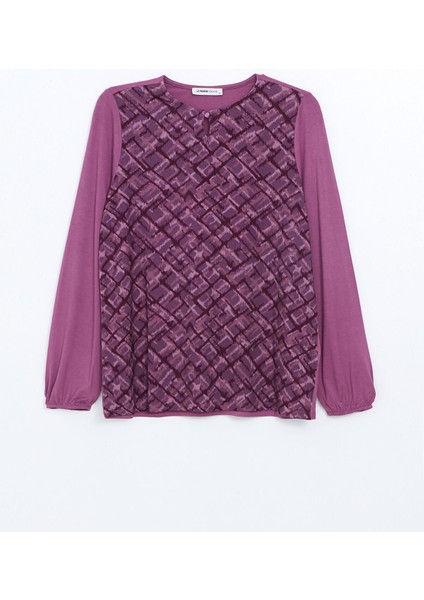 Yeni Sezon Bisiklet Yaka Desenli Kadın Bluz indirimleri