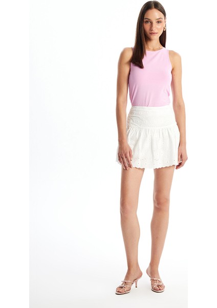 Yeni Sezon Dar Fit Kendinden Desenli Kadın Etek fiyatları