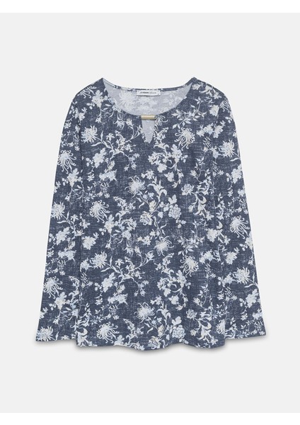 Yeni Sezon Bisiklet Yaka Desenli Kadın Bluz indirimleri