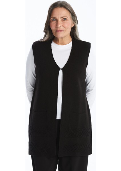 Yeni Sezon V Yaka Kadın Triko Yelek