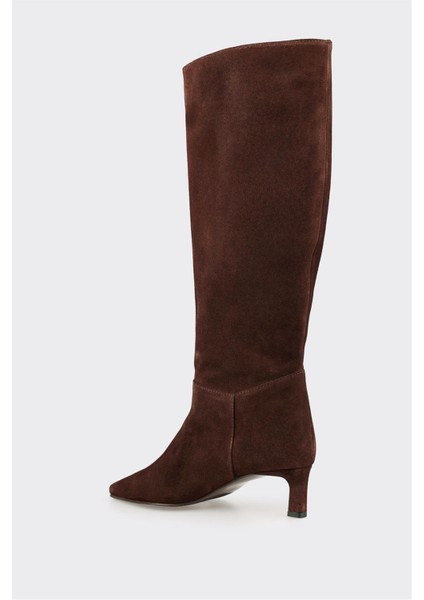 Kahve Deri Kadın Çizme modelleri