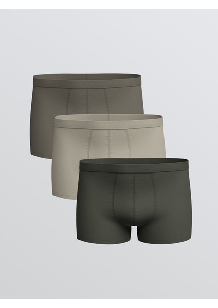 Yeni Sezon Standart Kalıp Pamuklu Esnek Erkek Boxer 3'lü
