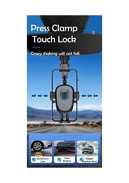 Gn-47 Araç Içi Dikiz Aynası Telefon Tutucu Otomatik Sıkıştırma Her Yöne Döner modelleri