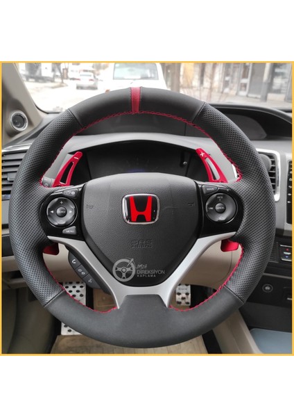 Honda Civic Fb7 Araca Özel Direksiyon Kılıfı (Nokta Nubuk Yüzüklü)