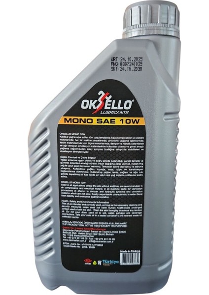 Mono Sae 10W Zincir Yağı 1 Litre Elektrikli ve Akülü Testere Uyumlu fiyatları