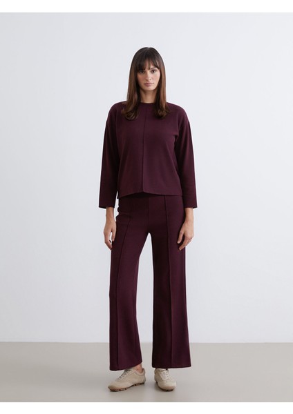 Yeni Sezon Beli Lastikli Kadın Triko Pantolon