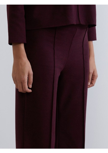 Yeni Sezon Beli Lastikli Kadın Triko Pantolon modelleri